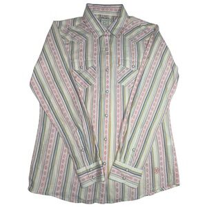 Ariat Women’s Alyssa Long Sleeve Snap Button Down Shirt Size Small